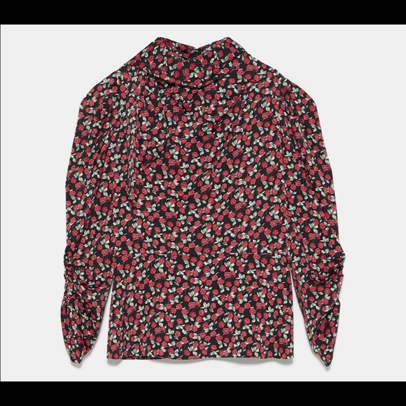 ZARA Floral Printed Blouse - Picture 5 of 5